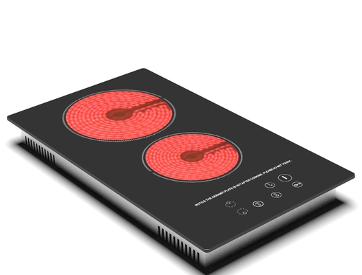 セリウム、CB の証明 230V AC 4000W が付いている台所二重バーナーの赤外線陶磁器の炊事道具